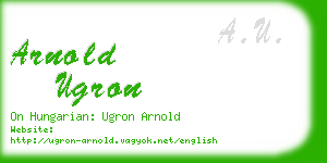 arnold ugron business card